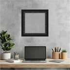 Amanti Art Black Framed Magnetic Board 16x16 X-Small Vision Board for use with Magnets, 100% Metal Sheet to Display Items as Office Decor or for Home Organization in mudroom, Kitchen or Kids Room