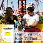 300 Visitor Badges Stickers Visitor Log Book with Carbon Copy Visitor Pass Stickers with Carbonless Visitor Name Tags Guest Registry Log Book for School Business Church