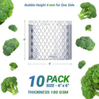 Amiff Silver Thermal Bubble Mailer, 6 x 6 Inches. 10 Pack Metallic Bubble Mailers. Self-Seal Insulated Mailers for Cold Shipping. Padded Envelopes Waterproof. Thermal Bag for Food, Cosmetics