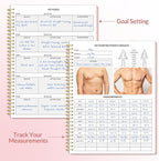 Fitness Journal Workout Planner for Women & Men, A4 (8.5" x 11") Workout Journal Log Book Planner Gift for Track Gym Essentials, Home Workouts, Track Progress, Achieve Wellness Goals, Pink