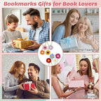 Crochet Bookmarks for Women & Book Lovers, Cute Flower Page Markers for Teachers Students, Handmade Reading Gifts for Valentine's Day, Easter, Teachers' Day, Graduation, Mother's Day, Birthdays (4)