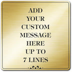 Custom Sign, Office Sign, Business/Office Name Plates for Doors/Wall, Indoor/Outdoor, 6x6 inch, 18 Colors, (Prestige) Made in USA by My Sign Center
