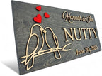 Custom Family Name Sign | Personalized Wooden Wedding Gift | Rustic Last Name Wood Plaque | Established Date Sign |Аnniversаrу (Nutty Style)