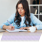 Zonon 38 Pieces Rubberized Ballpoint Pen with Stylus Tip Stylish Metal Pen Capacitive Styli with Soft Rubberized Grip, Black Ink for Most Devices(Purple)