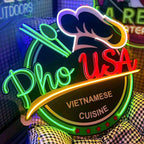 Custom Neon Sign Logo, Personalized LED Shop Name Logo Sign for Business Wall, Hanging Neon Lights Customizable Upload Picture UV Printed for Bar Nail Hair Office Room Home Decor, Size 10-60in Large