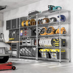 M MZG 1750 LBS Storage Shelves 5-Tier Utility Shelving Unit Steel Organizer Wire Rack for Home,Kitchen,Office,Garage, Capacity 17.7" D x 47.2" W x 72.3" H | Organizer Wire Rack, for Home, Kitchen, Office, Garage, 1750 LBS Capacity