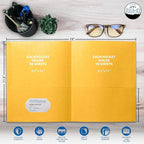 FILE-EZ Two-Pocket Folders, Yellow, 125-Pack, Textured Paper, Letter Size (EZ-32470)