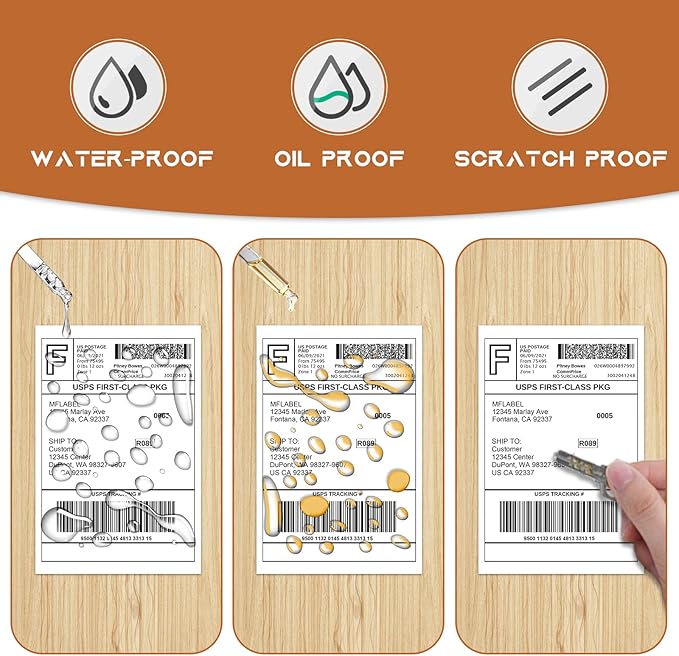 MFLABEL 4x6 Direct Thermal Shipping Labels - 24 Rolls, 220 Labels/Roll, Perforated Postage Paper with Alignment Hole, Compatible with 4XL LabelWriter 1744907 & 1755120, Rollo for USPS, UPS