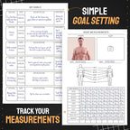 Nextnoid Hardcover Fitness Journal Workout Planner for Men & Women - A5 Sturdy Workout Log Book to Track Gym & Home Workouts - Yellow