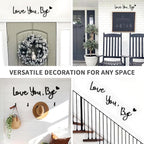 Love You Bye Wood Sign Home Decor,Above Door Topper Decoration,Boho Decor for Window Wall Express Love and Warm for Your Family Lovers,Wall Art Gift Hallway Entryway Door Decorations for House Office