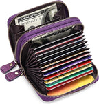 GOIACII Small Genuine Leather Wallet for Women, RFID Blocking Credit Card Holder Wallet
