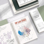 EMSHOI B5 Spiral Dotted Notebook - Bullet Dot Grid Journal with 300 Pages of 100gsm Thick Paper, Waterproof Softcover Notebook for School, Work & Writing - 7.48”x10.15”, Transparent