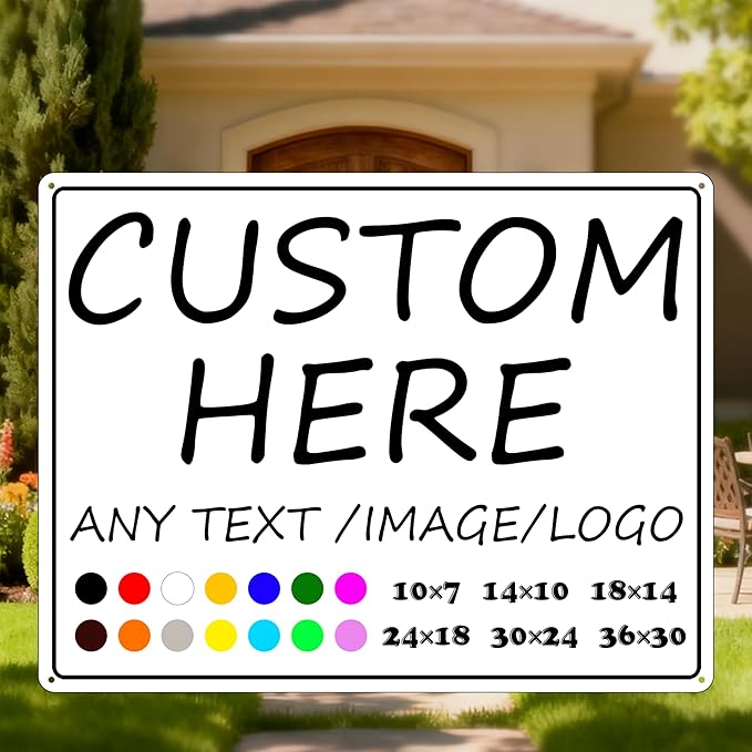 Custom Signs Outdoor-30×24inches-Large size,Prefabricated holes, weather-resistant, rust-proof,Optional reflective, night road signs, night warning signs