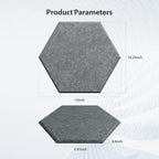 Amantech 12 Pack Acoustic Panels Self Adhesive Sound Proof Foam, High Density Sound Acoustic Foam Panel, 12X10.23X0.4 Inch Hexagon Wall Panels in Home,Office,Reccording Room,Studio(Moonlight Grey)