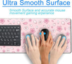 Cherry Blossom Mouse Pad Kawaii Pink XL Large Extended Gaming Desk Mat Cute Pastel Anime Desk Pad Aesthetics Laptop Keyboard Mouse Mat Women Office Decor Mousepad with Stitched Edges 31.5''x11.8''