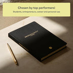 Intelligent Change 3-Month Productivity Planner 2025, Productivity Tools for Time Management & Mindfulness, Daily Planner To Do List, A5 Undated Quarterly Planner (Black)