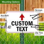 Custom Arrow Directional Sign by My Sign Center - 12x18 Inches, Rust Free .063 Aluminum, Fade Resistant, Made in USA