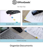 OfficeGoods No Slip Clip Refills - Binds Up to 50 Pages - Reusable (Clear)