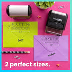 ExcelMark Personalized Return Address Stamp – Custom Self Inking Rubber Stamp (Large, Simple Classic)