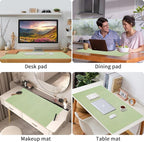 Bloss Green Desk Mat, Mouse Pad, Waterproof Leather Desk Pad, Desk Matt for Desktop, Non-Slip Desk Pad Mat for Office Work/Home (27.6 x 13.8 Inches)