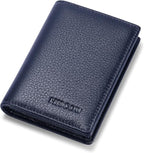 Leather Business Card Case Holder for Men & Women, Italian Calfskin