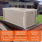 Decksplore 180 Gallon Outdoor Storage Box Waterproof Lockable Resin Deck Box Large, Patio Storage Bin for Pool Accessories Cushion Furniture, Garden Tools, UV-Resistant Outside Delivery Grey