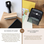 Address Stamp - Custom Stamps for Mailing I Create Personalized Name and Return Address I Up to 3 Lines of Text I Includes Ink Color Options I Self Inking and Wooden Rubber Stamp Options (Print Font)
