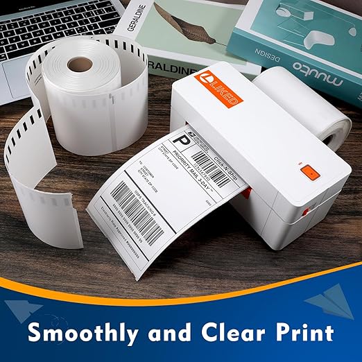 L LIKED 3300 PCS 4"x6" Direct Thermal Shipping Labels (220 Labels/Roll, 15 Rolls), Perforated White & Strong Adhesive, Compatible with DYMO 4XL 1744907, Zebra, Rollo