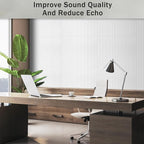 EVENRISING Acoustic Panels 10-Pack, Acoustical Wall Panels 47.2x23.6x0.4 inch, Large Soundproof Panels Self-Adhesive for walls, Acoustic Treatment for Recording Studio&Office Vertical,White