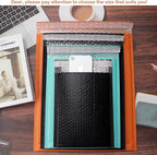 Shipping Bubble Mailers MEIANJU Padded Poly Mailer Envelopes L13xW10 inch Packaging Mailing Envelope Bag Self Seal Package Mail Supplies,black-25PCS