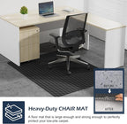 SALLOUS Chair Mat for Carpet 36" x 48" - 3D Geometric Chair Mat for Carpeted Floors, Heavy-Duty Carpet Protector Computer Desk Mat with Grips, Non-Slip Vinyl Floor Mat for Home Office, Black