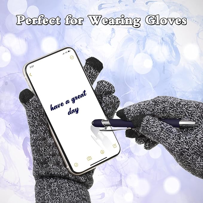 Tenare 12 Pieces 2 in 1 Stylus Metal Ballpoint Pen with Stylus Tip, 1.0 mm Black Ink Ballpoint Pen for Touch Screens(Dark Blue)