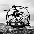 Personalized Metal Airplane Wall Art, Airplane Name Sign, Customized Pilot Name Sign, Airplane Hangar Sign Decor, Aviation Home Office Decor, Large Outdoor Decor, Pilot Gifts, Aircraft Lovers Gift