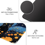 Auhoahsil Mouse Pad, 12 x 10 in Van Gogh Style Cat Theme Computer Mouse Pad for Desk, Premium-Textured Non-Slip Rubber Stitched Edges Waterproof Square Mouse Mat for Gaming Work Wireless Mice