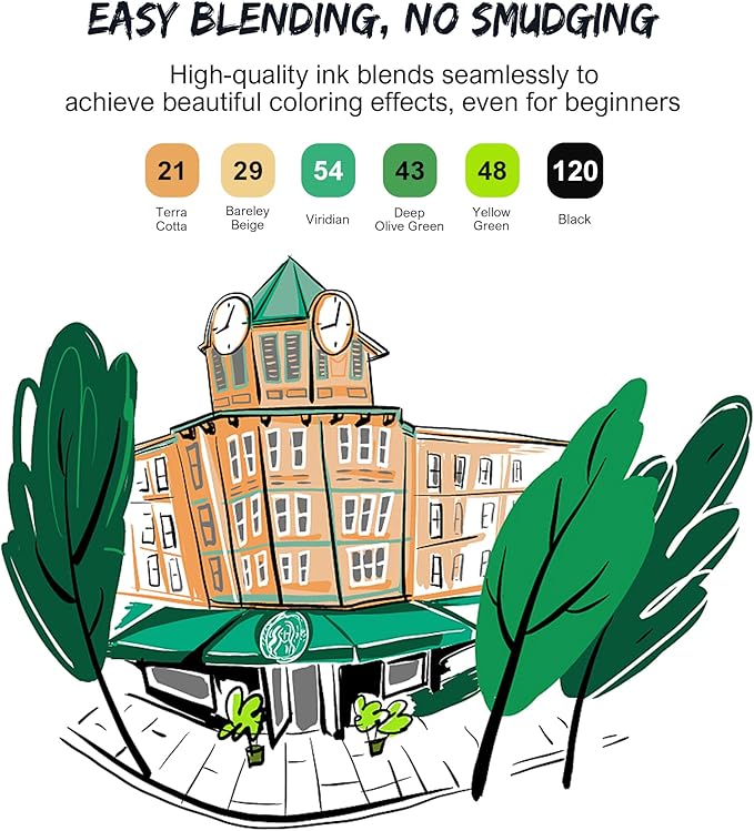 Alcohol Markers Brush Tip: Double Tipped Art Marker, 80 Count, suitable for Adults Artists Painting, Coloring Drawing Sketching, Multicolor