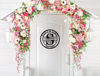 Custom Last Name Sign Personalized Family Name Sign Monogram Wall Decor Personalized Metal Sign Initial Split Letter Monogram Sign Custom Name Sign Personalized Wedding Gift