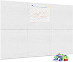 Neatsure Large Cork Board for Wall, 36" x 24" Bulletin Board with Pushpins, 6 Panels Felt Tiles Tack Push Pin Board for Office, Silver Gray