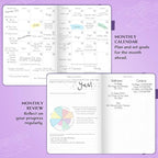Legend Planner – Weekly & Monthly Life Planner to Hit Your Goals & Live Happier. Organizer Notebook & Productivity Journal. A5 (Purple)