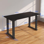 FLEXISPOT 4 Leg Standing Desk 71 x 32 Inch Electric Adjustable Height Sit Stand Desk with Splice Board Home Office Desk, Black Top + Black Frame