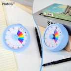 Visual Timer, 60-Minute Countdown Timer for Kids and Adults with Adjustable Volume, Rainbow Design Time Management Tools with Silent Operation, Suitable for Classroom, Office and Home (Blue)