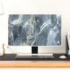 Baocicco Gray Gold Marble Waterproof 75 Inch TV Dust Cover Anti-Static Dustproof Protective Aesthetic Texture Screen TV Covers Full Body Cover for Television Screen Desktop PC LED LCD OLED