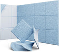 UNECHO 12 Pack 12" X 12" X 0.4" Acoustic Panels for Wall Sound Absorbing,Square Self-Adhesive Sound Panels, High Density Suitable for Multiple Scenarios(Light Sky Blue)