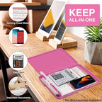 Sooez Clipboard with Storage, High Capacity Nursing Clip Board 8.5 x 11 with Pen Holder & Low Profile Clip, Plastic Clipboards Case Box, Teacher Must Haves School Office Supplies,Letter Size/ A4