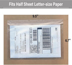 BEUYI Clear 9.5'' x 6.7'' Packing List Envelopes, Adhesive Shipping Label Pouches/Sleeves, Easily Fits Half of Letter-Size Paper (120 Pack)