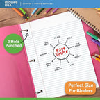 Loose Leaf Paper College Ruled Notebook Paper College Ruled Lined Writing Filler Paper 10.5” x 8” 3600 Sheets 150 Sheets Per Pack 60 gsm (24 Pack)