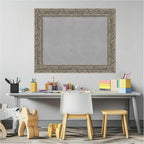 Amanti Art Silver Framed Magnetic Board 23x29 Medium Vision Board for use with Magnets, 100% Metal Sheet to Display Items as Office Decor or for Home Organization in mudroom, Kitchen or Kids Room