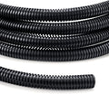 Wire Loom Tubing 1/4"-10ft 3/8”-10ft 1/2”-10ft, YCLYC Split Loom Cord Protectors, Flexible Wire Conduit Automotive, Black