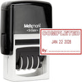 MaxMark Office Self Inking Date Stamp with Phrase Completed - Red Ink