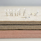 Bulletin Board, 36 x 24 inches Felt Board - Decorative Pin Board, Cork Board Alternative for Wall, 3' x 2' Foldable Self-Adhesive Vision Board Prayer Board with 20 Pushpins - Mauvey Pink