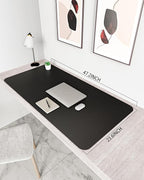YSAGi Non-Slip Leather Desk Pad XL Size, Waterproof Laptop Computer Desk Keyboard Mat, Table Protector Blotter Mat, Large Mouse Pad for Office/Work/Home/Decor(Black, 47.2" x 23.6")-No Band